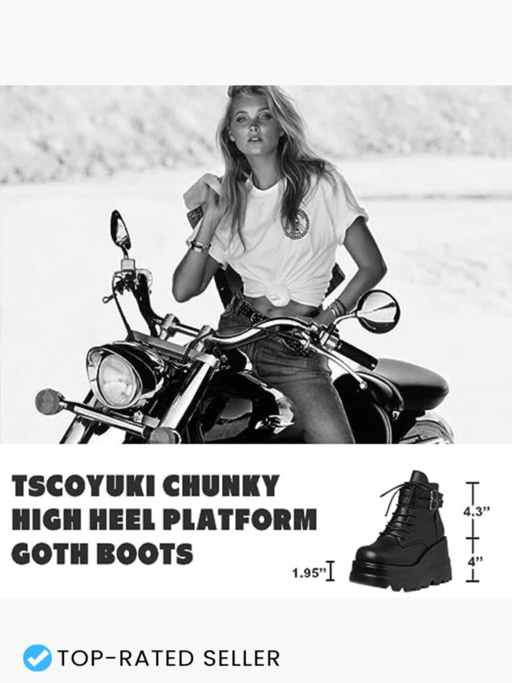 Chunky Platform Ankle Boots Lace Up Goth Combat Wedge Heel Bootie Y2K - Picture 2 of 7